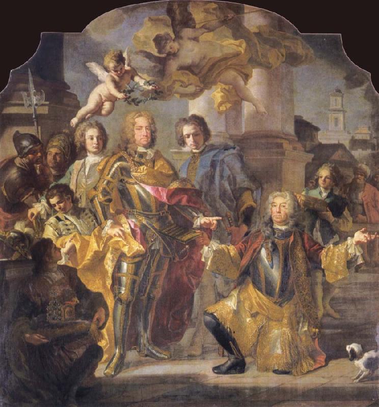 Francesco Solimena Charles VI and Count Gundaker Althann oil painting image
